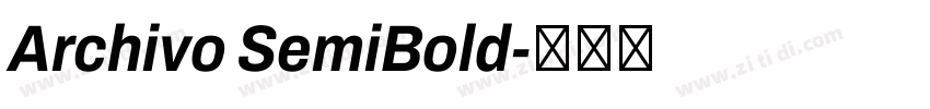 Archivo SemiBold字体转换